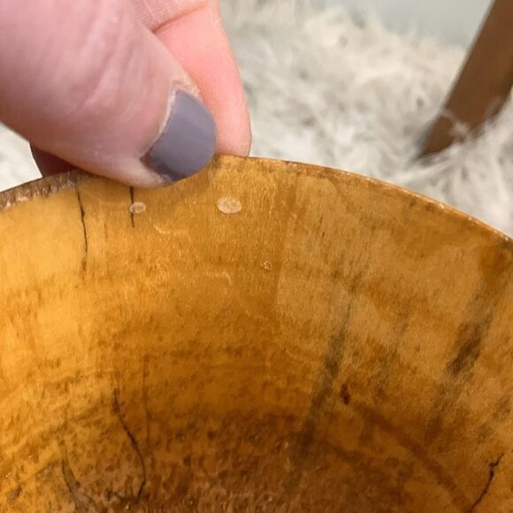 Hand Turned Artist Signed Wooden Cup - Picture 11 of 17